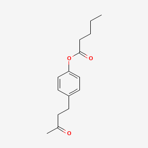 molecular formula C15H20O3 B12645178 4-(3-Oxobutyl)phenyl valerate CAS No. 94202-15-0