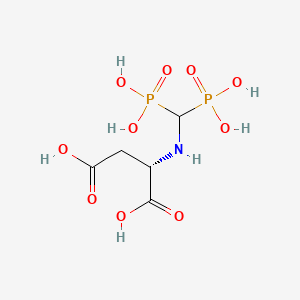 molecular formula C5H11NO10P2 B12645179 N-(Diphosphonomethyl)-L-aspartic acid CAS No. 70008-50-3
