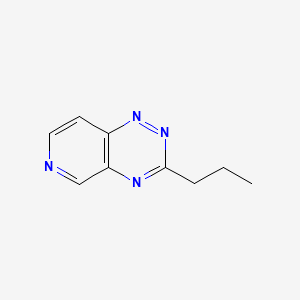 molecular formula C9H10N4 B12645242 3-Propyl-pyrido(3,4-e)(1,2,4)triazine CAS No. 121845-45-2