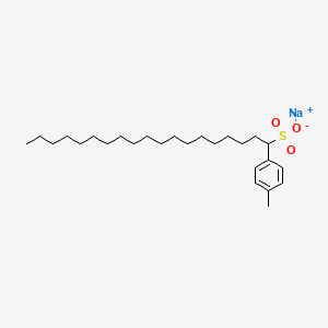 molecular formula C26H45NaO3S B12645300 Sodium octadecylxylenesulphonate CAS No. 93982-19-5