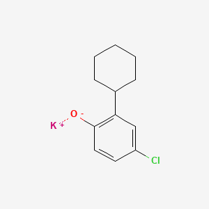 molecular formula C12H14ClKO B12645303 Potassium 4-chloro-2-cyclohexylphenolate CAS No. 85204-39-3