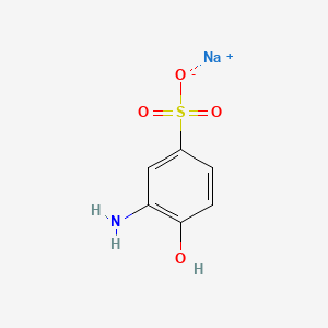 molecular formula C6H6NNaO4S B12645315 Sodium 3-amino-4-hydroxybenzenesulphonate CAS No. 83266-79-9