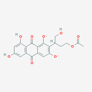 molecular formula C20H16O9-2 B1264534 Versiconol acetate 