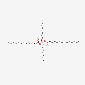 molecular formula C44H88O4Sn B12645355 Bis(myristoyloxy)dioctylstannane CAS No. 85938-41-6