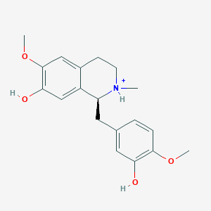 molecular formula C19H24NO4+ B1264536 (S)-reticulinium(1+) 