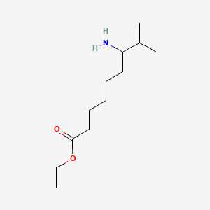 molecular formula C12H25NO2 B12645389 Ethyl (1)-7-amino-8-methylnonan-1-oate CAS No. 64877-79-8