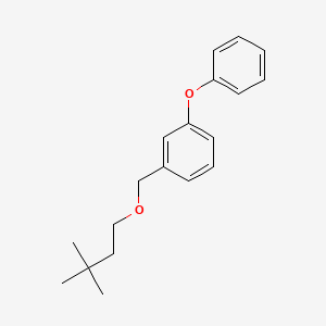molecular formula C19H24O2 B12645447 Benzene, 1-((3,3-dimethylbutoxy)methyl)-3-phenoxy- CAS No. 64930-88-7
