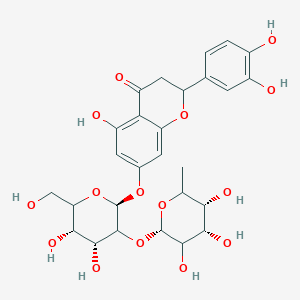 7-[(2S,4R,5S)-4,5-dihydroxy-6-(hydroxymethyl)-3-[(2S,4S,5R)-3,4,5-trihydroxy-6-methyloxan-2-yl]oxyoxan-2-yl]oxy-2-(3,4-dihydroxyphenyl)-5-hydroxy-2,3-dihydrochromen-4-one