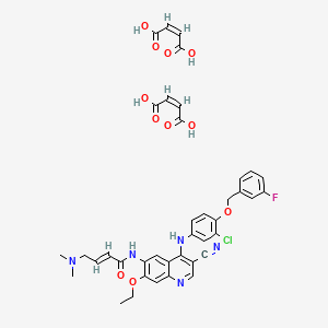 molecular formula C35H33ClFN5O7 B12645473 (Z)-but-2-enedioic acid;(E)-N-[4-[3-chloro-4-[(3-fluorophenyl)methoxy]anilino]-3-cyano-7-ethoxyquinolin-6-yl]-4-(dimethylamino)but-2-enamide CAS No. 915942-25-5