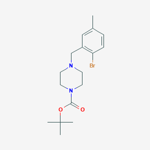 molecular formula C17H25BrN2O2 B12645488 Tert-butyl 4-[(2-bromo-5-methylphenyl)methyl]piperazine-1-carboxylate 