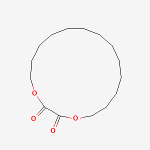 molecular formula C15H26O4 B12645555 1,4-Dioxacycloheptadecane-2,3-dione CAS No. 93777-33-4