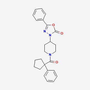 3-[1-[Oxo-(1-phenylcyclopentyl)methyl]-4-piperidinyl]-5-phenyl-1,3,4-oxadiazol-2-one