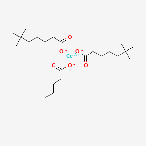 molecular formula C27H51CeO6 B12645602 Cerium(3+) neononanoate CAS No. 93920-14-0
