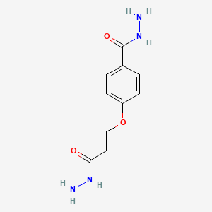 molecular formula C10H14N4O3 B12645624 p-(3-Hydrazino-3-oxopropoxy)benzohydrazide CAS No. 40835-52-7