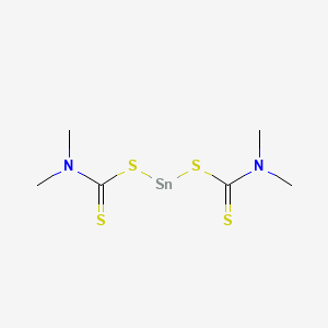 molecular formula C6H12N2S4Sn B12645657 Bis(dimethyldithiocarbamato)tin CAS No. 30051-58-2