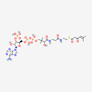 S-[2-[3-[[4-[[[(2R,3S,4R,5R)-5-(6-aminopurin-9-yl)-4-hydroxy-3-phosphonooxyoxolan-2-yl]methoxy-hydroxyphosphoryl]oxy-hydroxyphosphoryl]oxy-2-hydroxy-3,3-dimethylbutanoyl]amino]propanoylamino]ethyl] 5-methyl-3-oxohex-4-enethioate