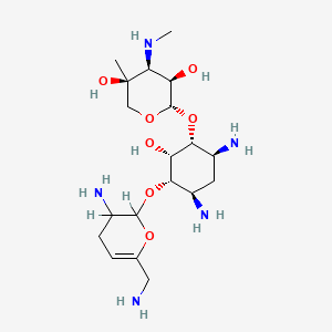 (2S,3R,4S,5S)-2-[(1R,2S,3S,4R,6S)-4,6-diamino-3-[[3-amino-6-(aminomethyl)-3,4-dihydro-2H-pyran-2-yl]oxy]-2-hydroxycyclohexyl]oxy-5-methyl-4-(methylamino)oxane-3,5-diol