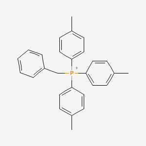 molecular formula C28H28P+ B12645756 Benzyl(tris(4-methylphenyl))phosphorane CAS No. 14650-27-2