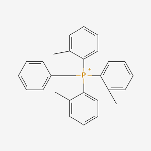 molecular formula C28H28P+ B12645776 Benzyl(tris(2-methylphenyl))phosphorane CAS No. 13432-88-7