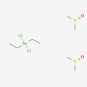 molecular formula C8H22Cl2O2S2Sn B12645801 Tin, dichlorodiethylbis(sulfinylbis(methane)-O)- CAS No. 69610-85-1