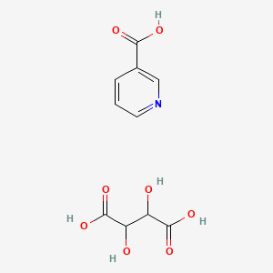 molecular formula C10H11NO8 B12645831 Nicotinic acid, tartrate CAS No. 3789-96-6