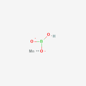 molecular formula BHMnO3 B12645843 Manganese(2+) hydrogen orthoborate CAS No. 30031-44-8
