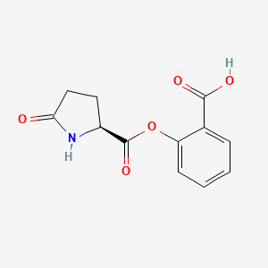 molecular formula C12H11NO5 B12645885 o-Carboxyphenyl 5-oxo-L-prolinate CAS No. 85153-77-1