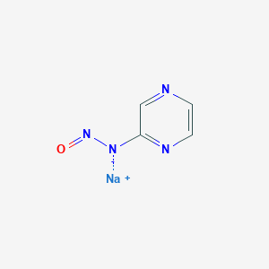 molecular formula C4H3N4NaO B12645986 N-Nitrosopyrazinamine sodium CAS No. 103829-46-5