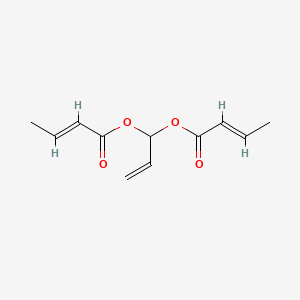 molecular formula C11H14O4 B12646003 2-Butenoic acid, 2-propenylidene ester CAS No. 5408-76-4