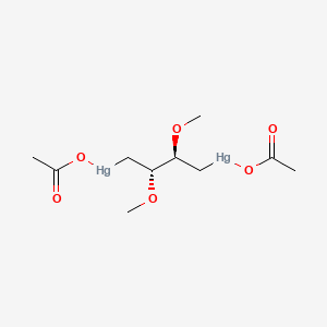 molecular formula C10H18Hg2O6 B12646058 acetyloxy-[(2R,3S)-4-(acetyloxymercurio)-2,3-dimethoxybutyl]mercury CAS No. 5342-29-0