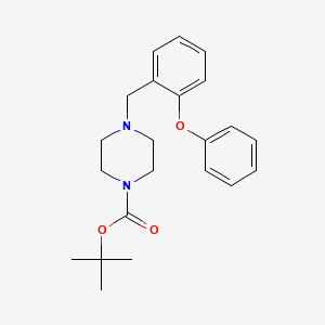 molecular formula C22H28N2O3 B12646070 Tert-butyl 4-[(2-phenoxyphenyl)methyl]piperazine-1-carboxylate 