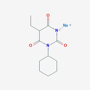 molecular formula C12H17N2NaO3 B12646083 Sodium 1-cyclohexyl-5-ethylbarbiturate CAS No. 59960-29-1