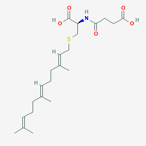 molecular formula C22H35NO5S B12646093 N-Succinyl-S-farnesyl-L-cysteine CAS No. 1227280-11-6