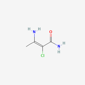 molecular formula C4H7ClN2O B12646101 3-Amino-2-chlorobutenamide CAS No. 75292-29-4