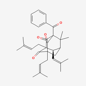 (8R)-5-benzoyl-6,6-dimethyl-1,3-bis(3-methylbut-2-enyl)-8-(2-methylprop-1-enyl)adamantane-2,4,9-trione