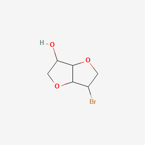 molecular formula C6H9BrO3 B12646178 6-Bromohexahydrofuro(3,2-b)furan-3-ol CAS No. 93840-49-4