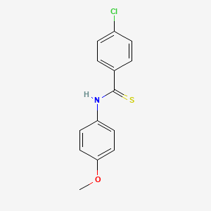 molecular formula C14H12ClNOS B12646194 Benzenecarbothioamide, 4-chloro-N-(4-methoxyphenyl)- CAS No. 95236-94-5