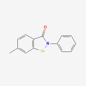 molecular formula C14H11NOSe B12646207 1,2-Benzisoselenazol-3(2H)-one, 6-methyl-2-phenyl- CAS No. 81744-05-0