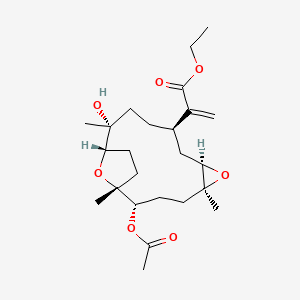 molecular formula C24H38O7 B1264628 Dendronpholide H 