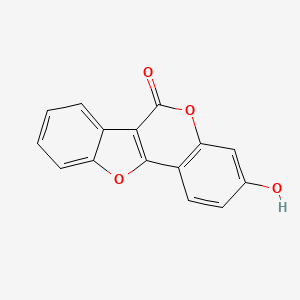 molecular formula C15H8O4 B12646286 3-Hydroxy-[1]benzofuro[3,2-c]chromen-6-one CAS No. 6468-49-1
