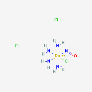 molecular formula Cl3H8N5ORu-5 B12646459 Tetraamminechloronitrosylruthenium dichloride CAS No. 22615-60-7