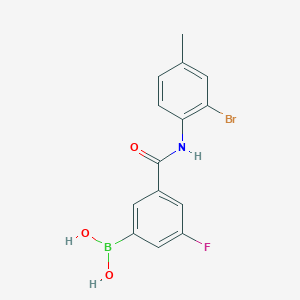 molecular formula C14H12BBrFNO3 B12646483 5-(2-Bromo-4-methylphenylcarbamoyl)-3-fluorobenzeneboronic acid 