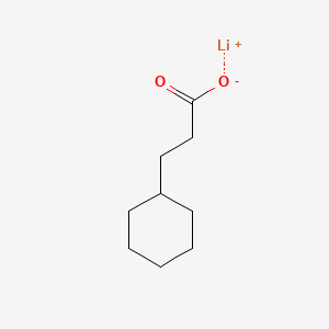 molecular formula C9H15LiO2 B12646521 Lithium cyclohexanepropionate CAS No. 40702-21-4