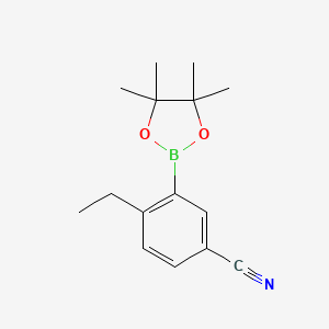 molecular formula C15H20BNO2 B12646544 4-ethyl-3-(4,4,5,5-tetramethyl-1,3,2-dioxaborolan-2-yl)Benzonitrile 