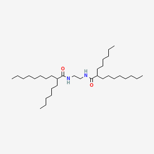 molecular formula C34H68N2O2 B12646571 N,N'-1,2-ethanediylbis[2-hexyldecan-1-amide] CAS No. 85098-99-3