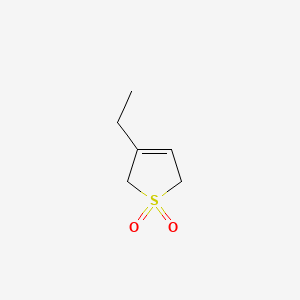 molecular formula C6H10O2S B12646649 3-Ethyl-2,5-dihydrothiophene 1,1-dioxide CAS No. 62157-91-9