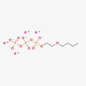molecular formula C6H13K4O11P3 B12646677 Triphosphoric acid, 2-butoxyethyl ester, potassium salt CAS No. 95649-00-6