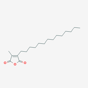 molecular formula C19H32O3 B126467 3-甲基-4-十四烷基-2,5-呋喃二酮 CAS No. 150240-39-4