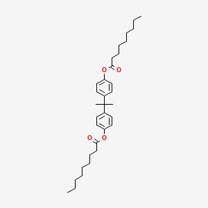 molecular formula C33H48O4 B12646743 Isopropylidenedi-p-phenylene dinonan-1-oate CAS No. 85117-81-3