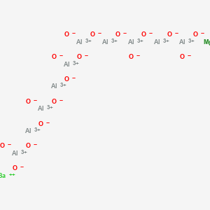 molecular formula Al10BaMgO17 B12646780 Decaaluminium barium magnesium heptadecaoxide CAS No. 12254-04-5